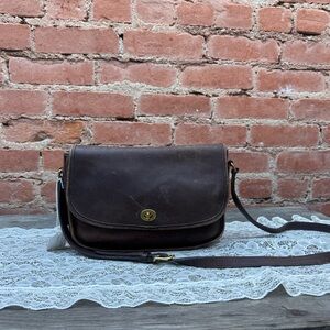 Coach Brown Leather Crossbody Bag with Timeless Design